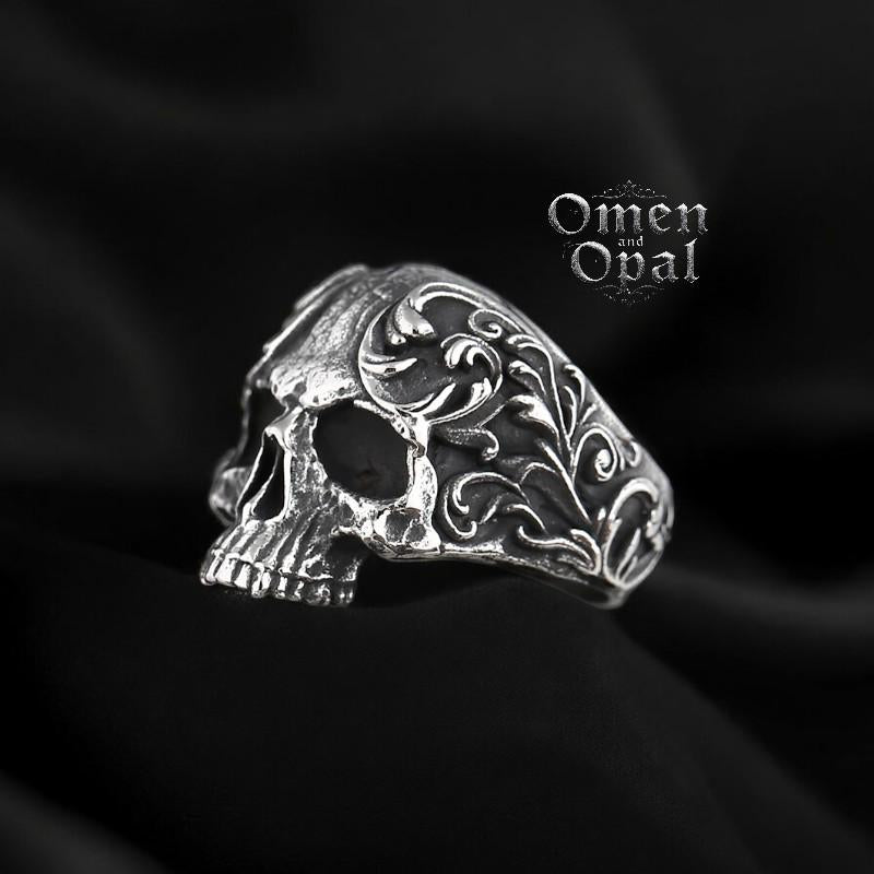 Half Skull Stainless Steel Ring