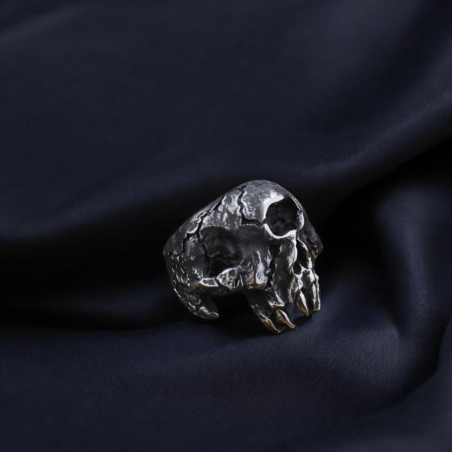 One Eye Demon Skull Ring | Stainless Steel Gothic Reaper Ring | Dark Souls Lich Ring | Celtic Biker Jewelry | LARP Ring | Gift for Him & Her