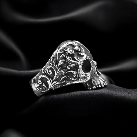Half Skull Stainless Steel Ring
