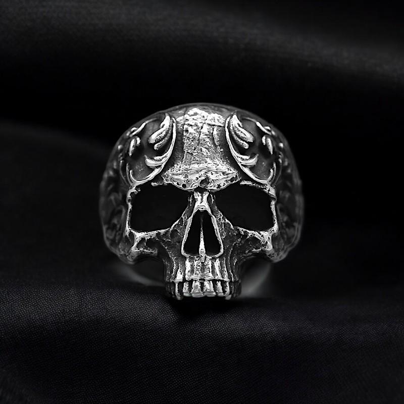 Half Skull Stainless Steel Ring