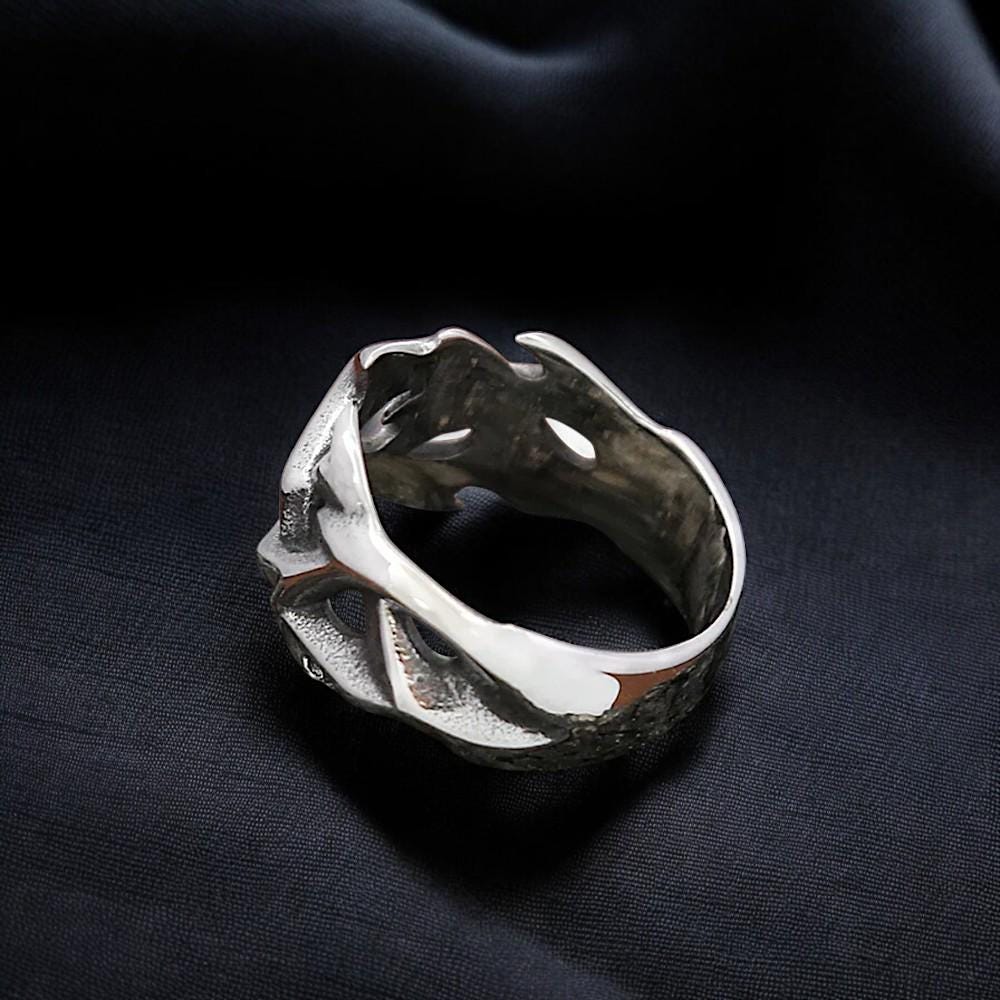 Gothic Spike Thorn Ring | Celtic Stainless Steel Branch Ring | Handmade Punk Jewelry for Men & Women | Nature-Inspired Goth Gift