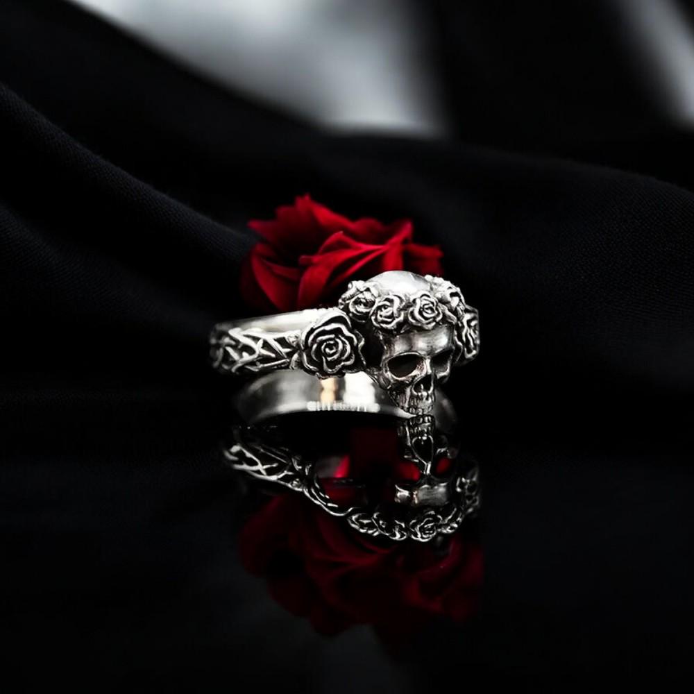 Rose Skull Ring