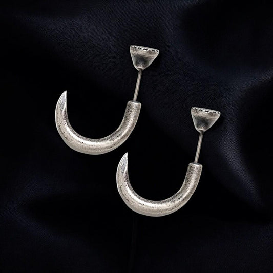 925 Sterling Silver Punk Earrings | Retro Nail Stud Earrings | Trendy Gothic Jewelry for Women | Luxury Statement Gift for Her & Friends