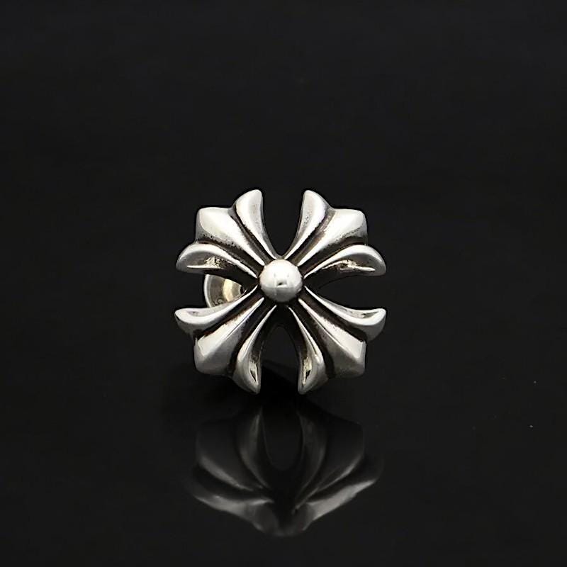 925 Sterling Silver Cross Earrings | Chrome Hearts Style Studs | Gothic Multi-Link Earrings | Y2K Punk Jewelry for Men & Women | Alt Fashion