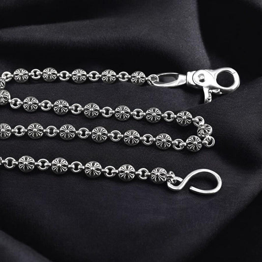 CH Ball Wallet Chain S Hook, CH Handmade Punk Cross Wallet Chain, CH Gothic Biker Jean Chain, Retro Hip Hop Bag Chain, Unisex Alt Gift