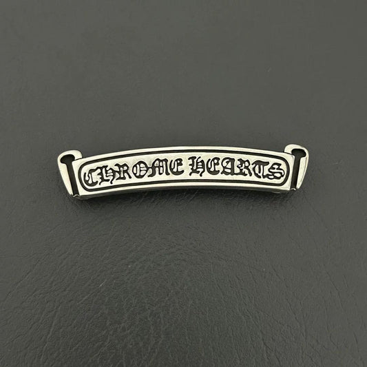 Silver Oxidized Chrome Hearts Scroll Patch | Back Pocket Patch | Gothic Punk Patch | Streetwear Jeans Accessory