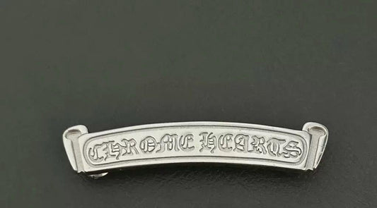 Platinum Plated Chrome Hearts Logo Scroll Patch | Back PocketPatch | Designer Style Clothing Accessory | Streetwear Patch