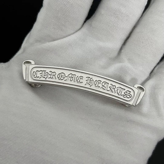 Platinum Plated Chrome Hearts Logo Scroll Patch | Back PocketPatch | Designer Style Clothing Accessory | Streetwear Patch