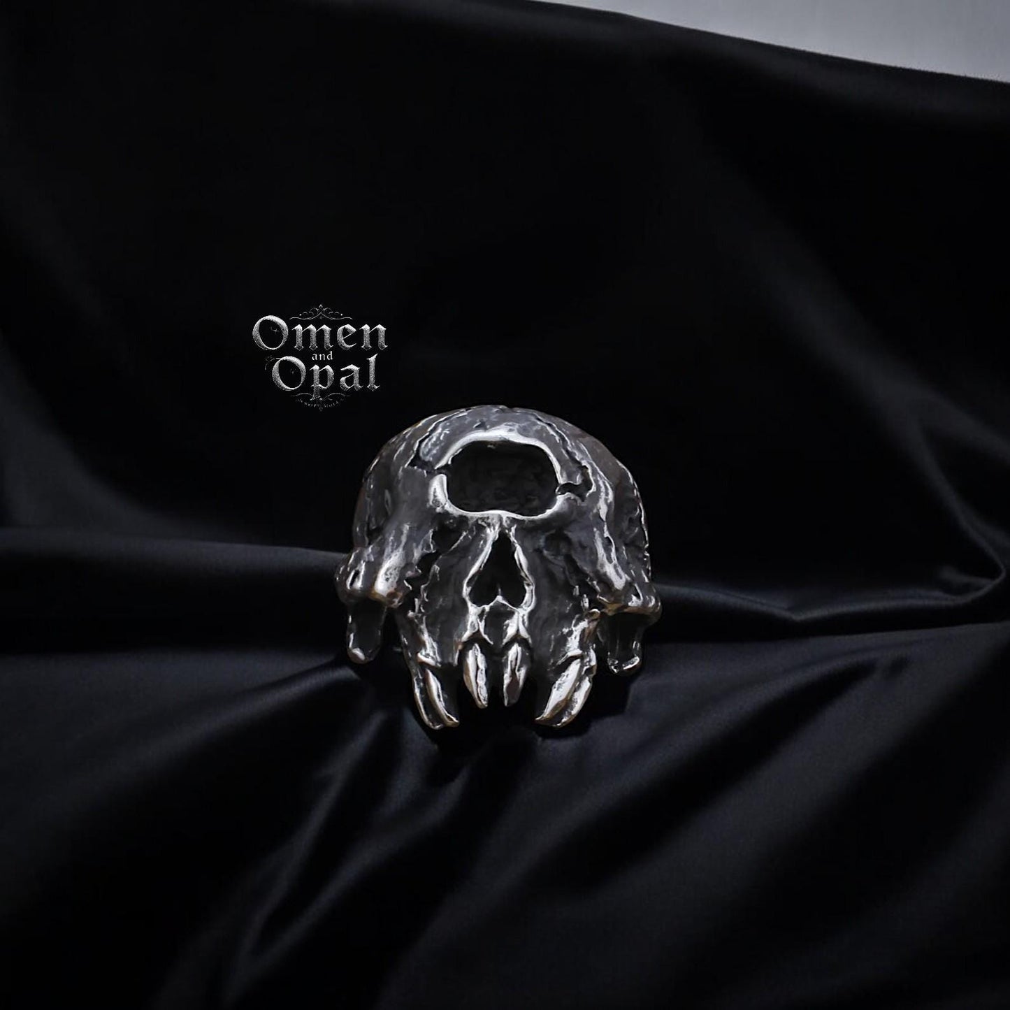 One Eye Demon Skull Ring | Stainless Steel Gothic Reaper Ring | Dark Souls Lich Ring | Celtic Biker Jewelry | LARP Ring | Gift for Him & Her