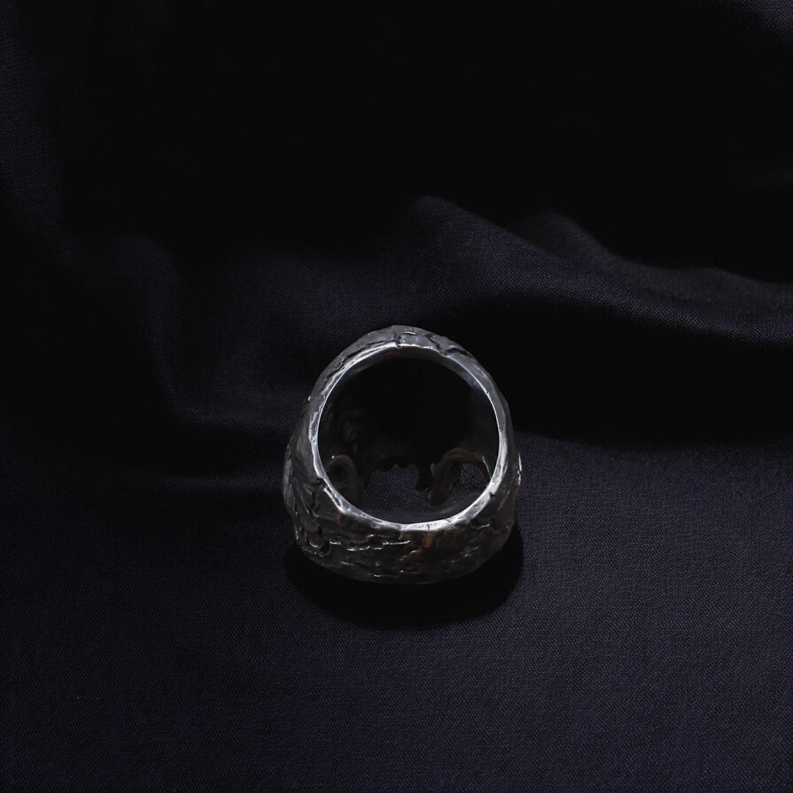 One Eye Demon Skull Ring | Stainless Steel Gothic Reaper Ring | Dark Souls Lich Ring | Celtic Biker Jewelry | LARP Ring | Gift for Him & Her