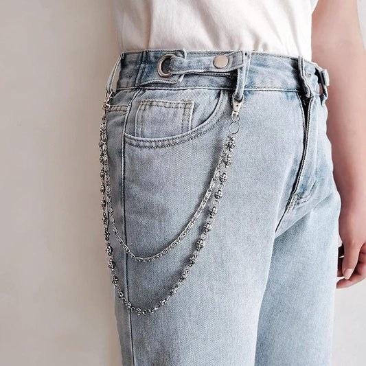Double Layer Belt Chain | Punk Jeans Chain | Concert Pocket Chain | Metal Pants Chain Gift | Edgy Streetwear Accessory