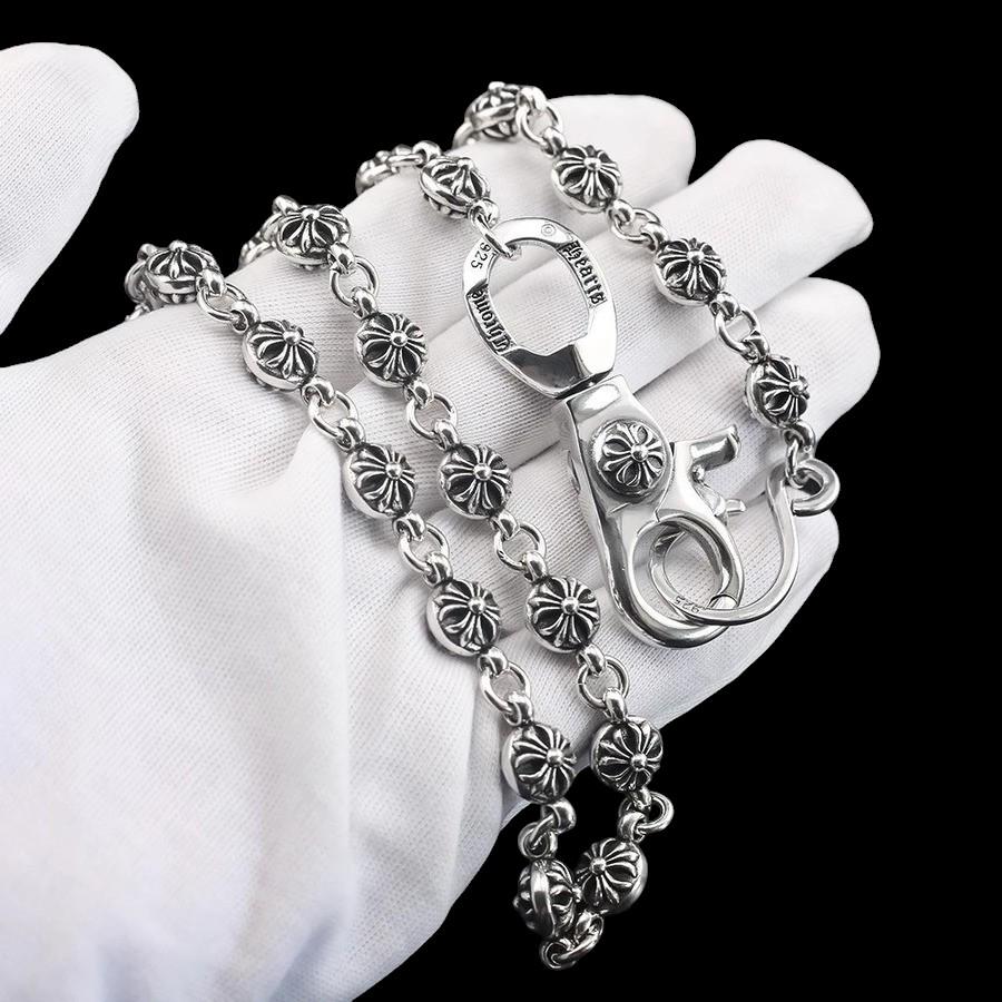 CH Ball Wallet Chain S Hook, CH Handmade Punk Cross Wallet Chain, CH Gothic Biker Jean Chain, Retro Hip Hop Bag Chain, Unisex Alt Gift